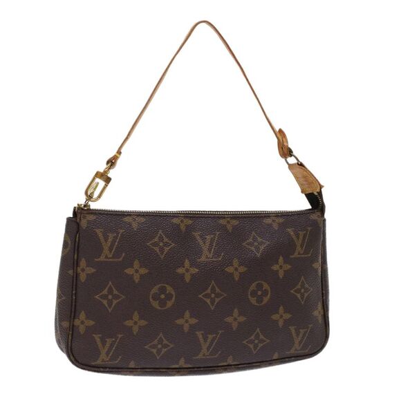 Louis Vuitton Handbags - Louis Vuitton Pochette Accessoires Brown Canvas Clutch Bag (Pre-Owned)